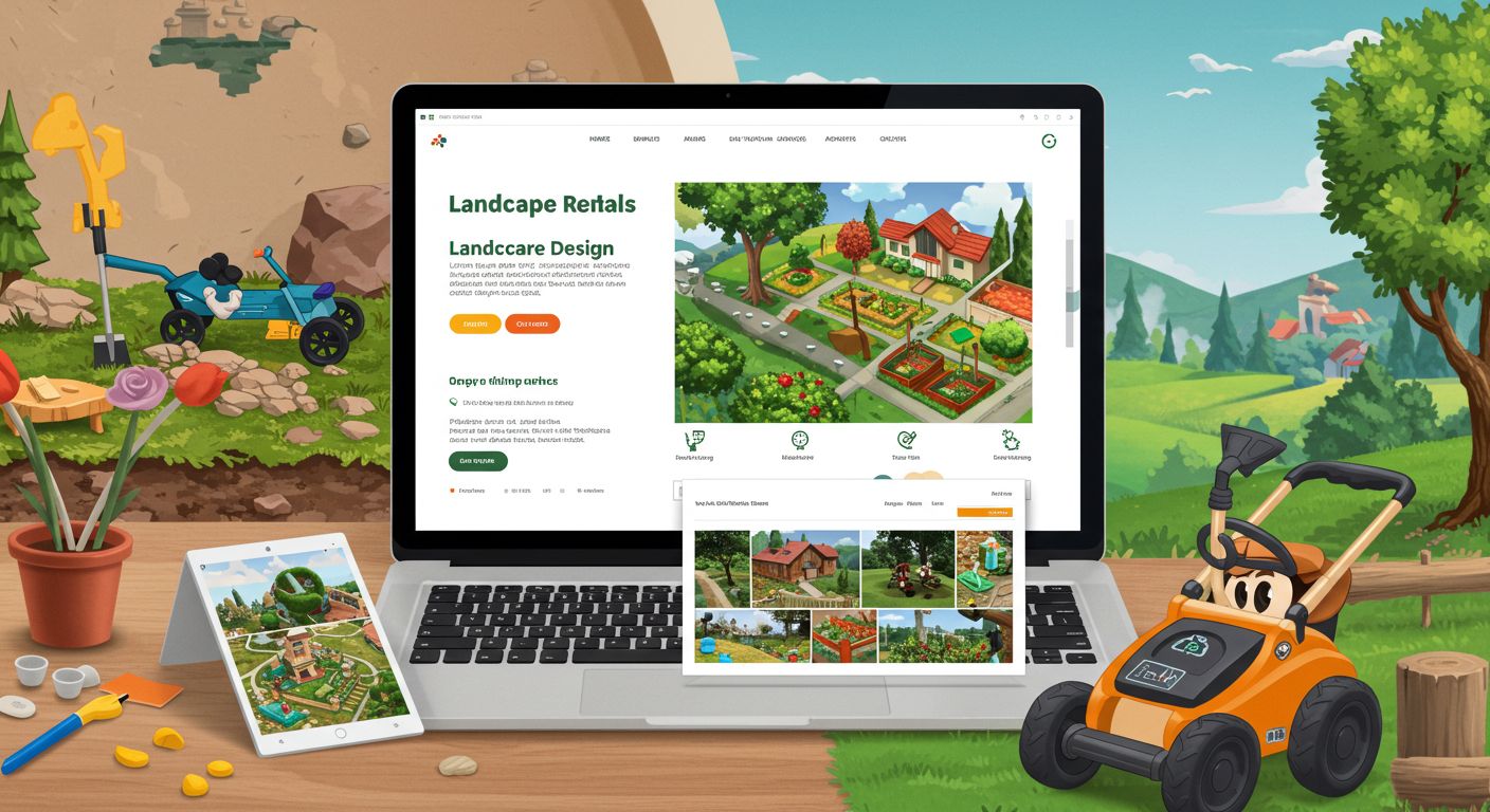 Современный сайт для ландшафтного проектирования в аренду Готовый сайт под аренду для ландшафтного проектирования